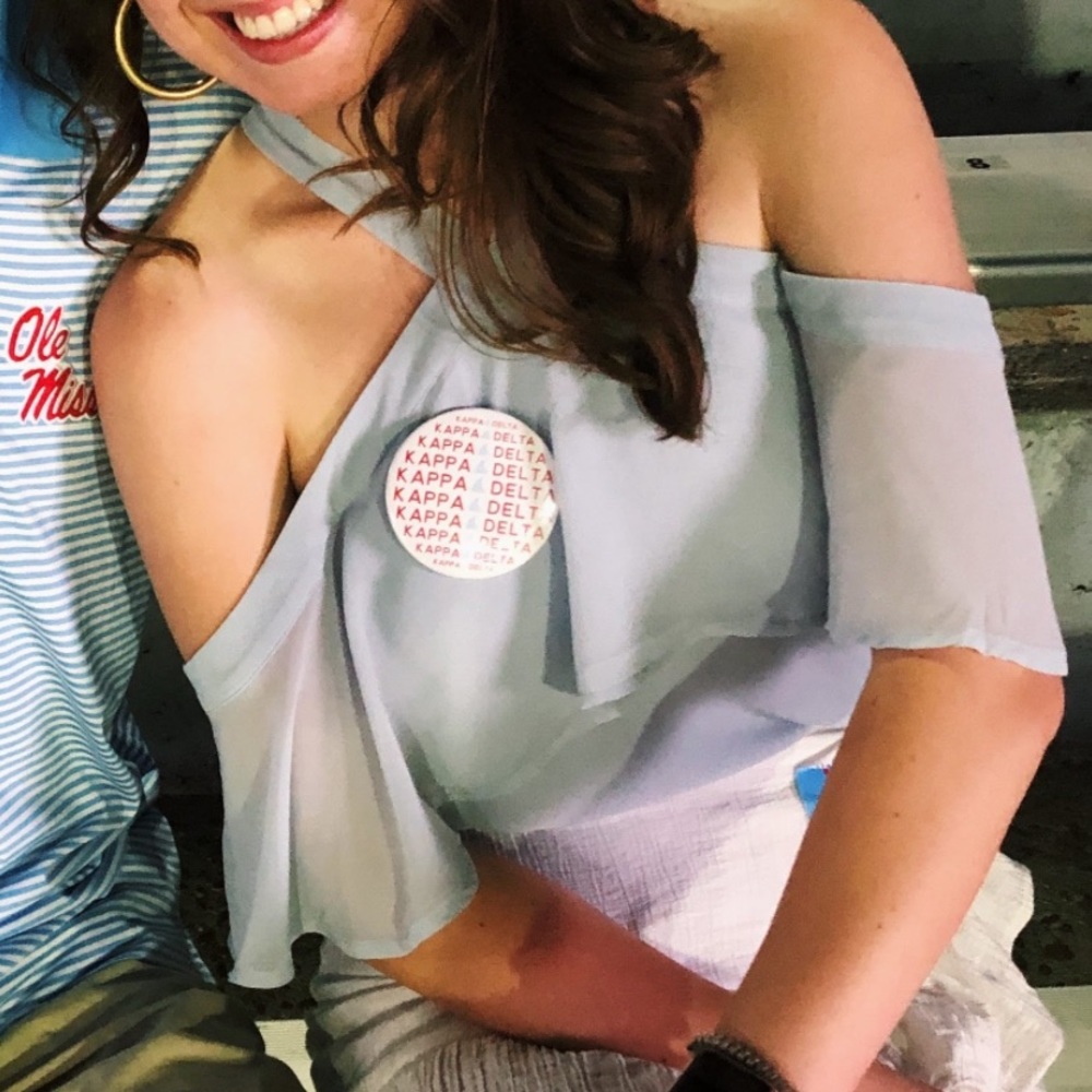 Painted Zebra off the shoulder top